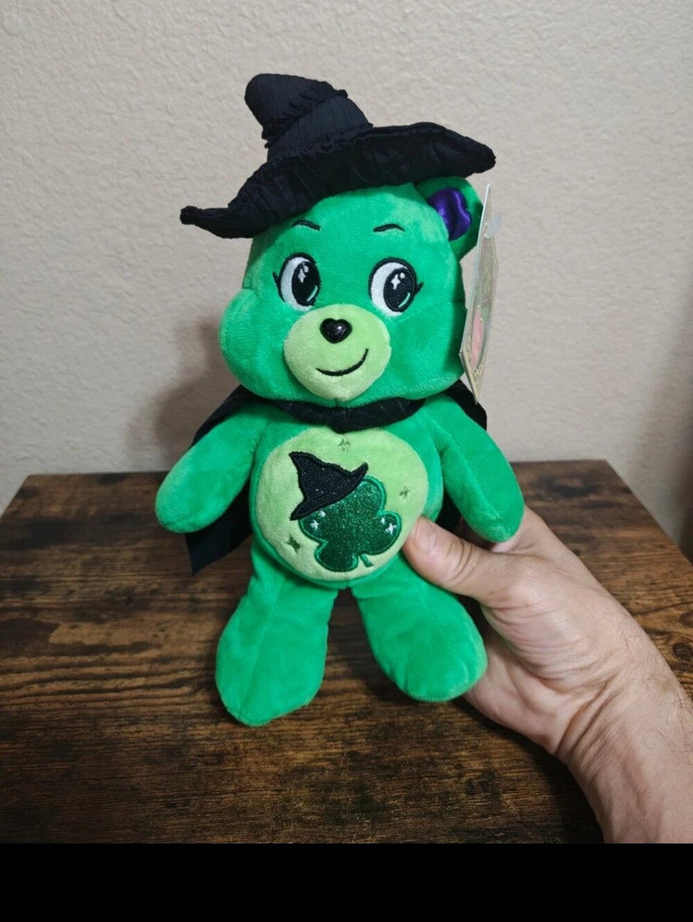 Care Bears x Wicked Good Luck Bear as Elphaba Limited Edition Plush NWT